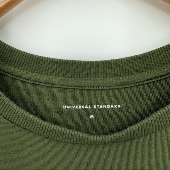 Universal Standard Misa Tie Sweatshirt Dress in Green Size M or US 18-20 - Picture 5 of 11